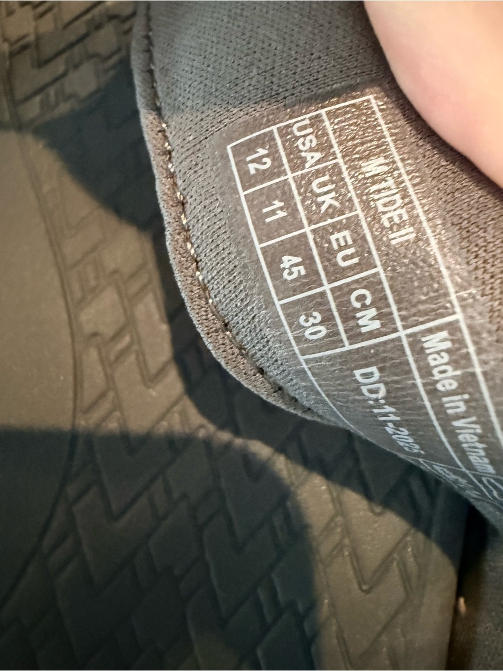 Vionic Charcoal Men’s Thong Sandals Tide II Size 12 - Picture 4 of 5